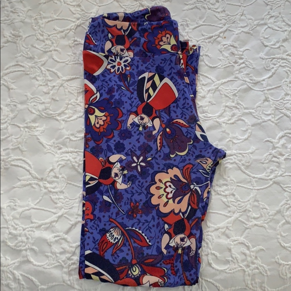 LuLaRoe OS Disney Alice in Wonderland Leggings